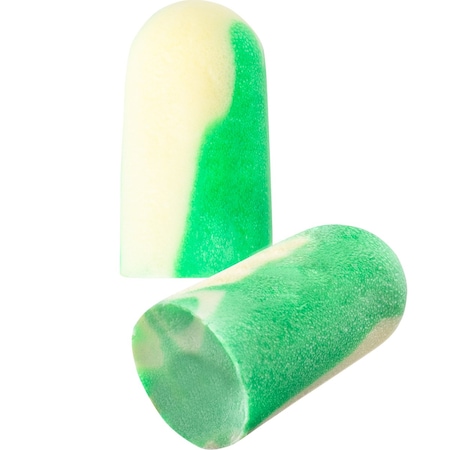 Biosoft Not Applicable Disposable Foam Earplugs, Bullet Shape, 32 dB, Green, White, 200 PK BSF-1