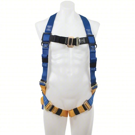 Werner H3120 Climbing Harness, 2XL, 425 lb, Mating Chest/ Mating Leg Straps, Back, Chest D-Ring H321005