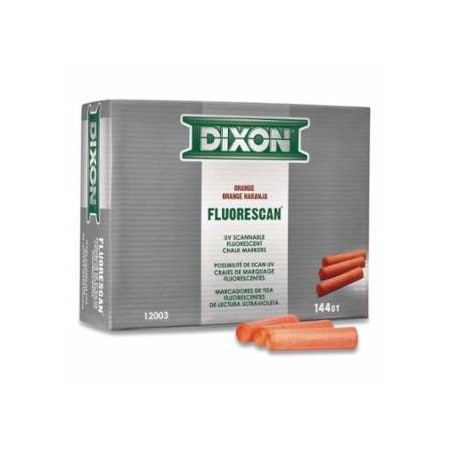 Dixon Ticonderoga 4 inX1 in TAPERED FLUORESCENT CHALK ORANGE, 144PK 464-12003