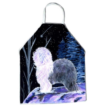 Carolines Treasures Starry Night Old English Sheepdog Apron - 27 x 31 in. SS8401APRON