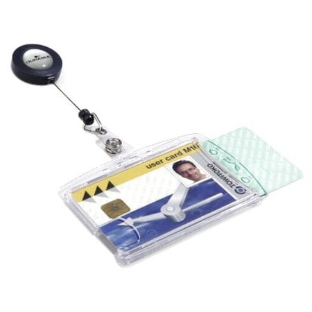 Durable Office Products ID Badge Holder, Shell Style, PK10 822419