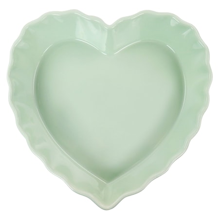 Martha Stewart 11in Heart Shaped Stoneware Cake Pan in Mint 128887.01