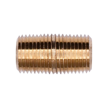 Auveco Brass Classose Nipple 3/4in Length 1/8in Pipe Threads, 5PK 305
