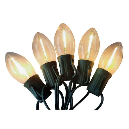 Santas Forest LED Filament Retro Light Set, 25-Lamp, LED, Clear, 25000 hr Average Life, 17 ft L 26918