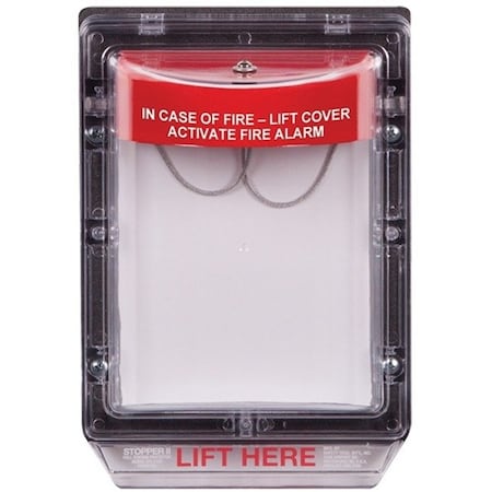 Safety Technology International Pull Station Guard, Polycarbonate, Flush Mount, 6 7/8 in W x 8 7/8 in H x 3 1/4 in D, Clear STI-1250
