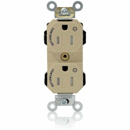 Leviton Straight Blade Receptacle, 5-15R, 15 A, 125V AC, Self-Grounded MT562-2SI