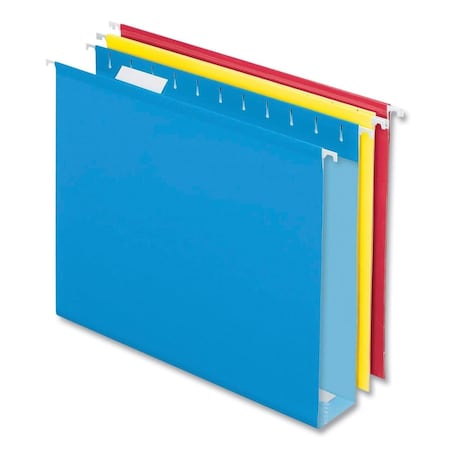Tops Bus Fms Letter Size 2 in. 1-5 Cut Tab Colored Reinforced Hanging Folders, Assorted - Box of 12 D99973