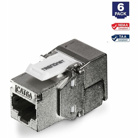 Trendnet 6 Pack Cat6a RJ-45 Shielded Keystone Jack TC-K06C6A