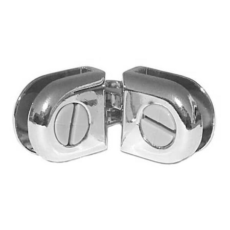 Specialty Store Services Glass Cube Hasp Clip, Chrome 2912