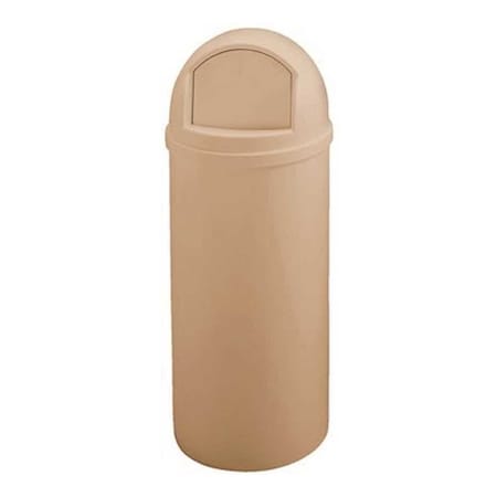Rubbermaid Marshal Classic 15 Gal. Beige Round Top Trash Can FG816088BEIG