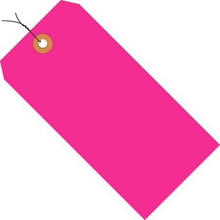 Partners Brand Shipping Tags, Pre-Wired, 13 Pt., 3 3/4" x 1 7/8", Fluorescent Pink, PK1000 G12033E
