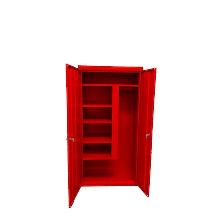 Steel Cabinets Usa Storage Cabinet, 72 in H, 36 in W, Red, 5 Shelves AF-361-R