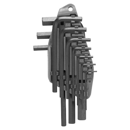 Vulcan Hex Key Set, 10-Piece, Chrome Vanadium Steel, Black, Specifications: Short Arm, Metric Measurement TW-050-03
