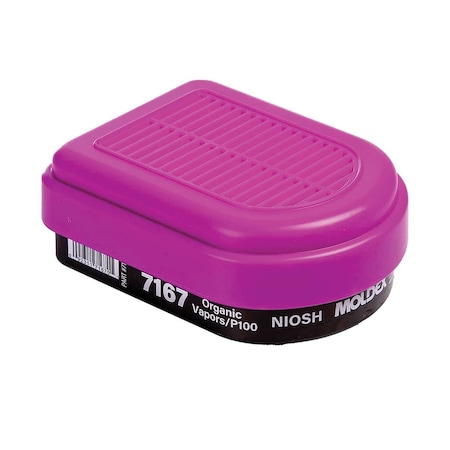 Moldex Semi-Rectangular Combo Organic Vapor Cartridges-P100 Filter, 2PK 7167