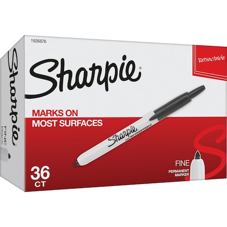 Sanford Black Permanent Marker, Fine Tip 1926876