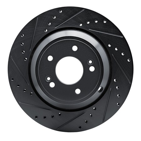 Dynamic Friction Co DFC Brake Rotor - Drilled and Slotted - Black 633-03056L