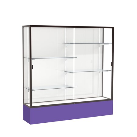 Ghent Spirit Floor Display Case 72x72x16, White, Bronze 376WB-BZ-PE