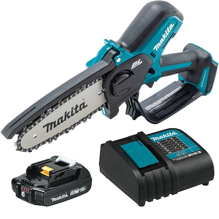 Makita 6 in L Cordless Battery-Powered Chainsaw Kit, Battery Included XCU14SR1