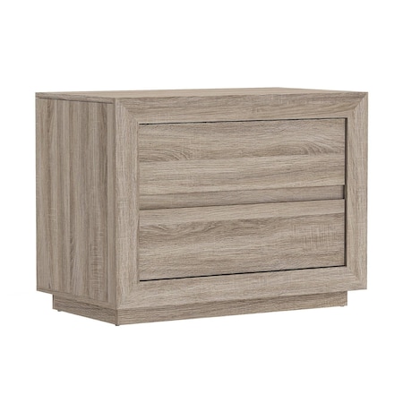 Manhattan Comfort Soren 32 in Nightstand in Natural Oak (2-Drawer) NS1876-2