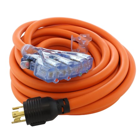 Ac Works Adapter Cable, STW, 5-15/20R, L14-30P, 25 ft., Orange L1430CBF520-025