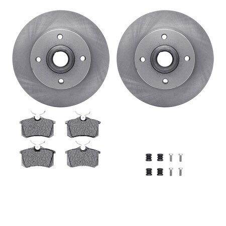 Dynamic Friction Co DFC Brake Rotor with 5000 Brake Pads and Hardware Kit 6512-74146