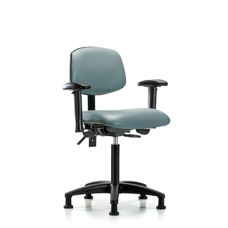 Blue Ridge Ergonomics Vinyl Chair, Vinyl, Adjustable Arms BR-VMBCH-RG-T1-A1-NF-RG-8822
