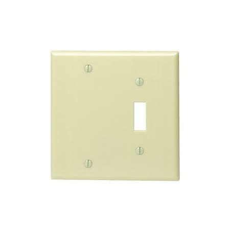 Leviton Combination Wallplate, Standard Size, Gang 2, Ivory 86006