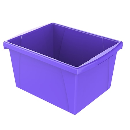 Storex 4 Gallon Storage Bin, Purple 61481U06C
