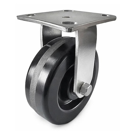 Hyw Products Heavy Duty Caster 5in x 2in Phenolic Wheel Stainless Steel - Rigid 40-50R-A1-PH(STS)