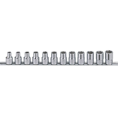 Genius Tools 12PC 1/2in Dr. Metric Hand Socket Set GS-412M