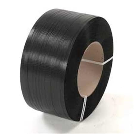 Pac Strapping 0.5 x 0.018 x 9000 ft. Polypropylene Strapping with 8 x 8 in. Core, Black 4825-90 8B