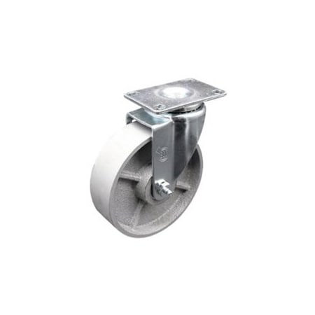 Service Caster 5 Inch Semi Steel Cast Iron Wheel Swivel Top Plate Caster SCC-20S514-SSS-TP2