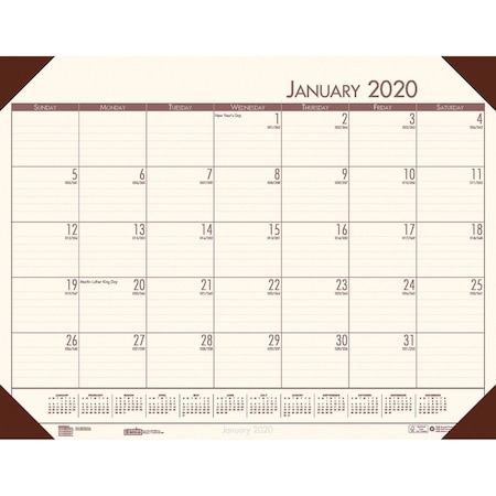 House Of Doolittle Doolittle, RECYCLED ECOTONES MOONLIGHT CREAM MONTHLY DESK PAD CALENDAR, 22 X 17, 2021 12441