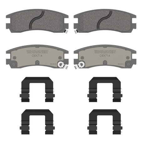 Wagner Brake OEX Rear Disc Brake Pad Set Premium Ceramic,  OEX714