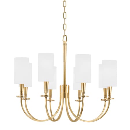 Hudson Valley Lighting Mason 8 Light Chandelier 26.5 In. Aged Brass 8028-AGB