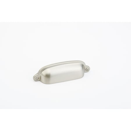 Schaub 3in Center to Center Country Cup Pull Satin Nickel Finish 743-15