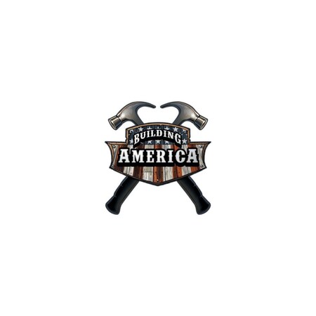 Headwind Consumer Products 3D Embossed Metal Building America Sign, Indoor/Outdoor Use 860-3047