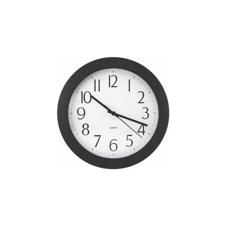 Universal Analog Clock, Plastic, 12" Diameter UNVTC6008BS