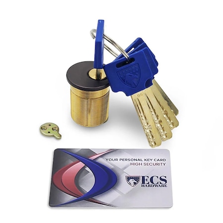 Ecs Hardware Durable Premium Key Controlled Mortise Cylinder, 1-1/2 in 10B Oil Rubbed Bronze ECSH-HMC04-10B