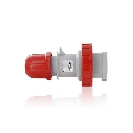 Leviton Pin & Sleeve Plug, 16 A, 380/415V AC, 2 Pole, IEC Grounding, Red W216-P9