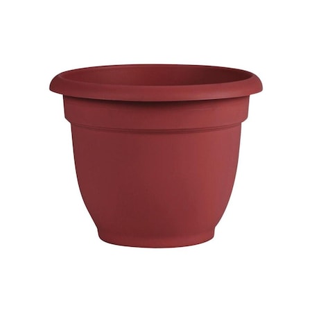 Bloem Self-Watering Planter, 1/2 gal Capacity, 6 in Dia x 6 1/2 in H, Resin, Clay Texture, Amaranth AP0613