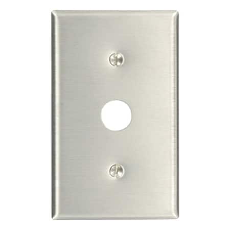 Leviton Wall Plate, Stainless Steel 84037-40