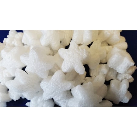 Bubblefast FunPak White Stars Packing Peanuts Plant Based Biodegradable Compostable 1.5 cu ft Bag FP 1.5-White Stars