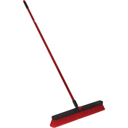 Libman 24'' W. x 64'' L. Steel Handle Multi-Surface Medium Sweep Push Broom 805