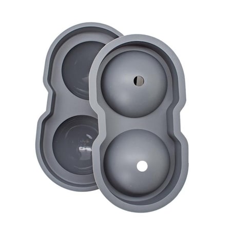 Tarifa 2 Ball Silicone Ice Tray - Gray TA2742063