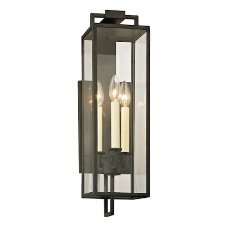 Troy Lighting Beckham 3 Light Exterior 6 In. Forged Iron B6382-FOR