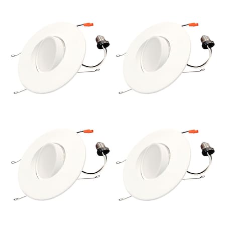 Bulbrite 14-Watt 5/6 in. Downlight w/Gimball LED Light Bulb Medium Base (E26) White Round 2700K, 4PK 861498