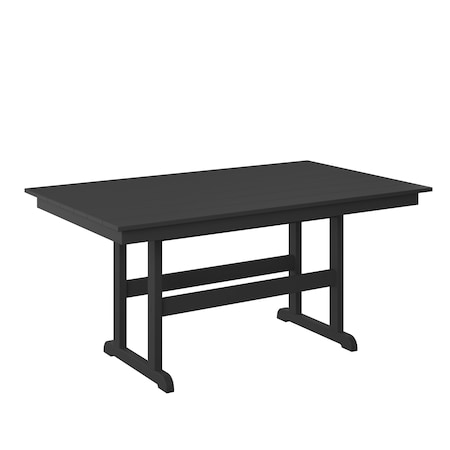 Polybird 38" X 64" TABLE "COUNTER HEIGHT". BLACK POLYBIRD P19-C