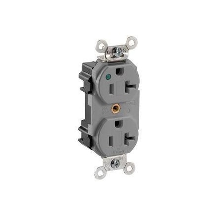 Leviton Straight Blade Receptacle, 5-20R, 20 A, 125V AC, Flush Mount, Self-Grounded M8300-PLG
