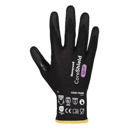 Honeywell Cut Protection Glove, Cut Level A9 , Nitrile Foam , Foam , M 1 PR CS29-7518B-8
